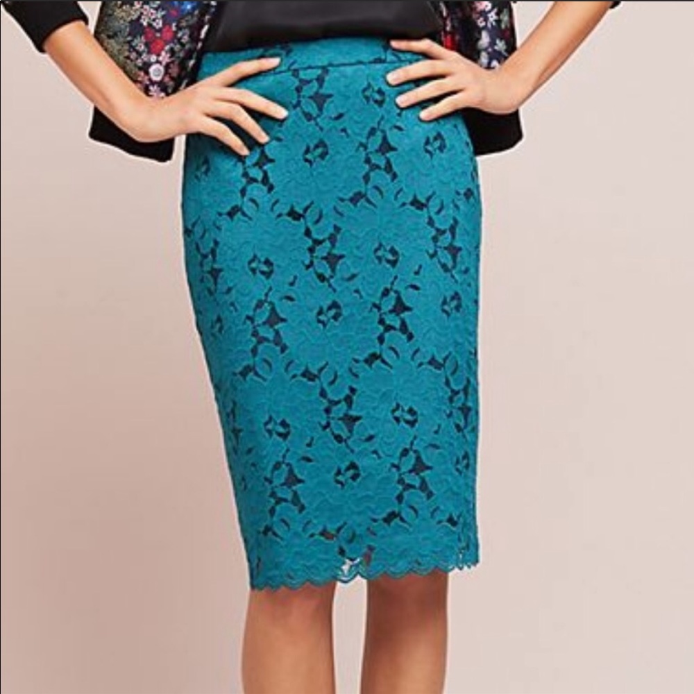 Anthropologie Anisa lace pencil skirt size 6